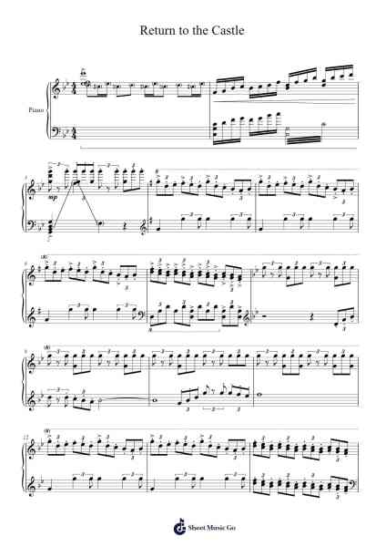 Return to the Castle (from Howl's Moving Castle) Sheet Music by Joe Hisaishi-Arr.Loulup