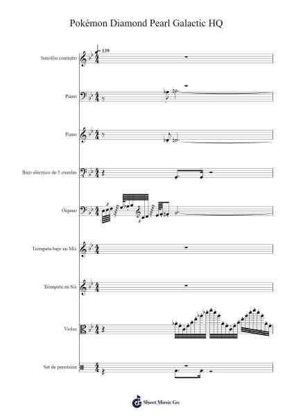 Pokémon Diamond Pearl Galactic HQ Sheet Music by Go Ichinose-Arr.Chesria