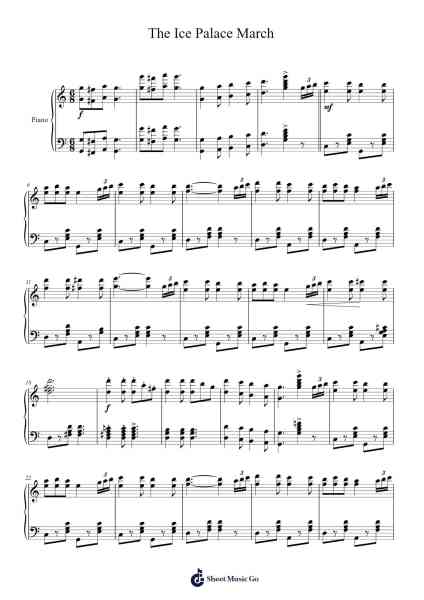 The Ice Palace March Sheet Music by Edward Taylor Paull-Arr.Gilphia