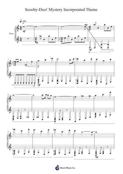 Scooby-Doo! Mystery Incorporated Theme Sheet Music by Robert J. Kral-Arr.Manlass