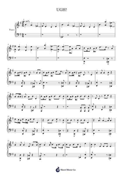 UGH! Sheet Music by BTS-Arr.Beernoel Oisensharp
