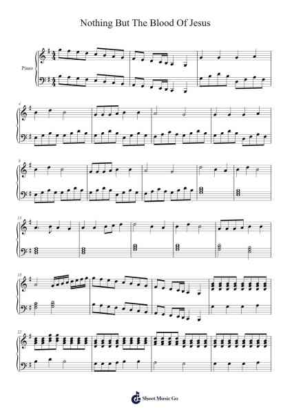 Nothing But The Blood Of Jesus Sheet Music by undefined-Arr.Hugsay