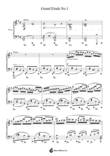 Grand Etude No.1 Sheet Music by Jeffhale Gremore-Arr.Doyvan Kipholmes
