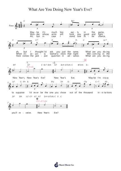 What Are You Doing New Year's Eve? Sheet Music by Frank Loesser-Arr.Krispert