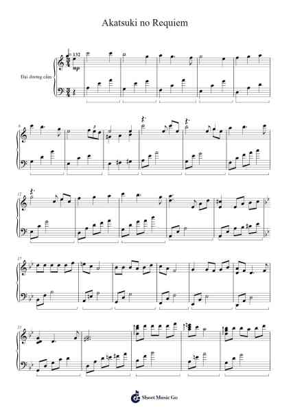 Akatsuki no Requiem Sheet Music by REVO-Arr.Yerleen Virdean