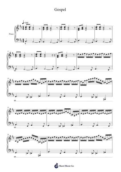 Gospel Sheet Music by Mike Geno-Arr.Comnions Irlay