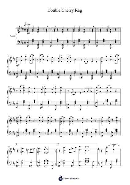 Double Cherry Rag Sheet Music by Koji Kondo-Arr.Sylgou