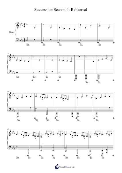 Succession Season 4: Rehearsal Sheet Music by Nicholas Britell-Arr.Ianre