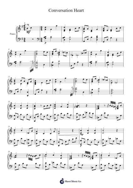 Conversation Heart Sheet Music by Yon...-Arr.Shirnett