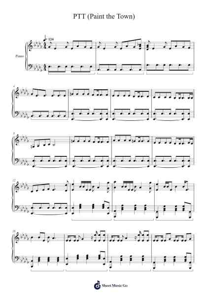 PTT (Paint the Town) Sheet Music by LOONA-Arr.Yuleboyle Kingshous