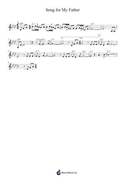 Song for My Father Sheet Music by Horace Silver-Arr.Thompze