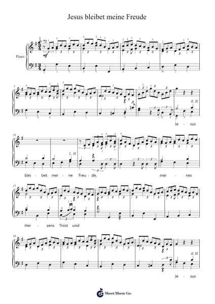 Jesus bleibet meine Freude Sheet Music by Johann Sebastian Bach-Arr.Hoywoolf Lindses