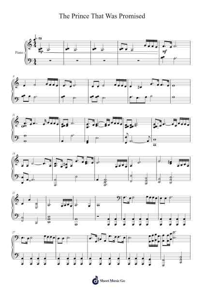 The Prince That Was Promised Sheet Music by Ramin Djawadi-Arr.Jofield