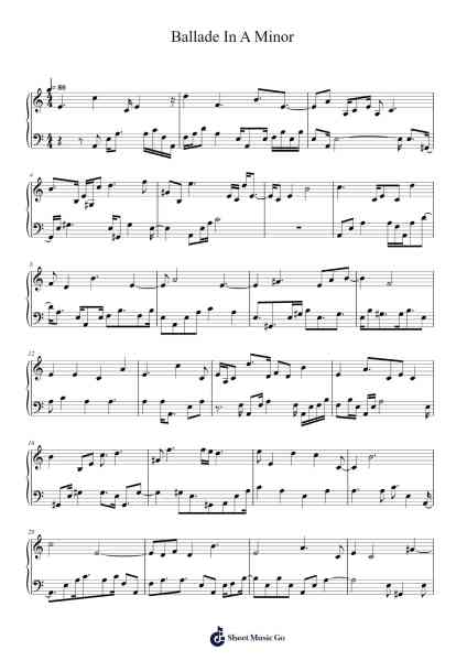Ballad in A Minor Sheet Music by Chad Lawson-Arr.Charfra Tesscer