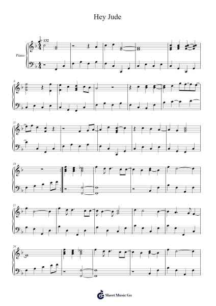 Hey Jude Sheet Music by Dawison Oliveira-Arr.Duttnin Moulnorth