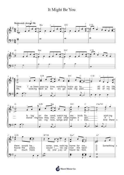 It Might Be You Sheet Music by Dave Grusin-Arr.Beague Kinglor
