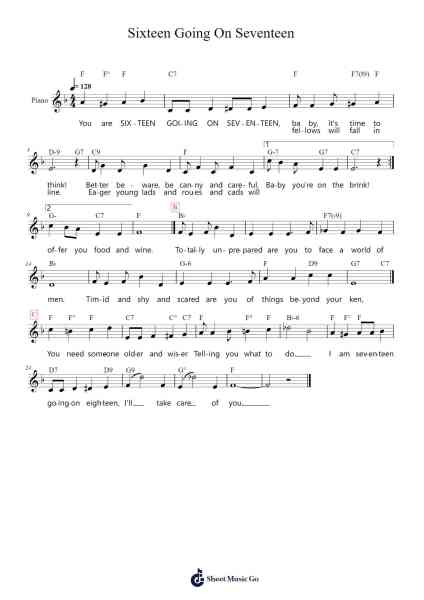 Sixteen Going On Seventeen Sheet Music by Rodgers & Hammerstein-Arr.Croftslop