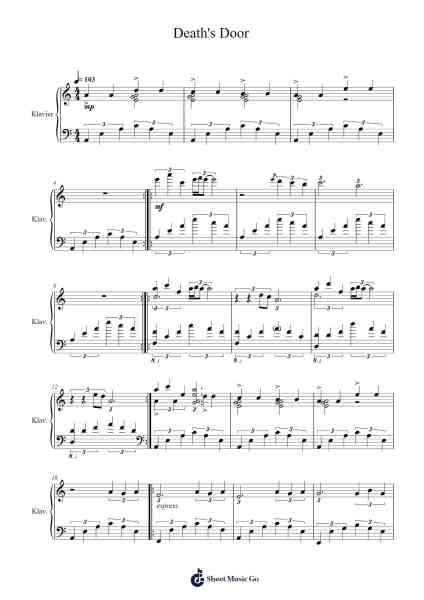 Death's Door Sheet Music by David Fenn-Arr.Humglas Leathus