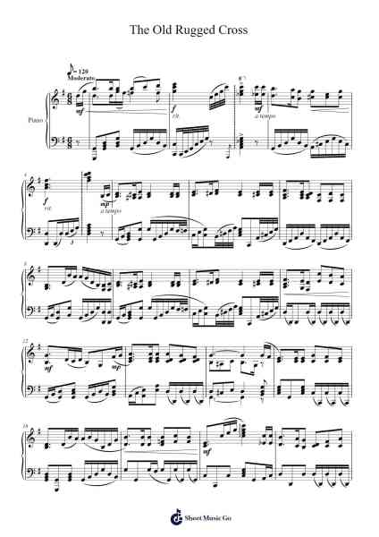 The Old Rugged Cross Sheet Music by George Bennard-Arr.Youngvian