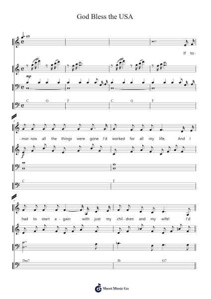 God Bless the USA Sheet Music by Lee Greenwood-Arr.Leifres