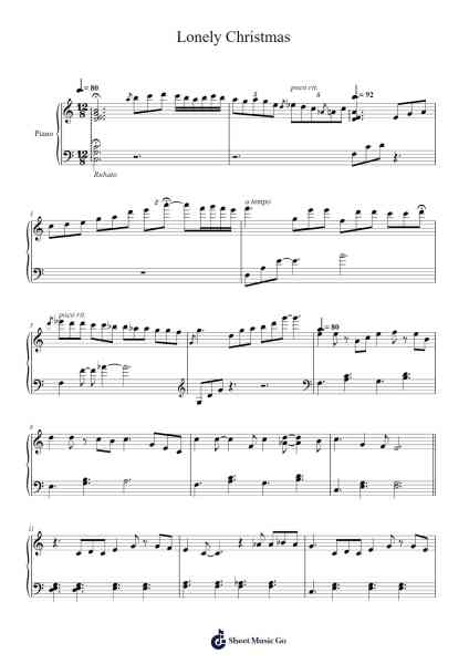 Lonely Christmas Sheet Music by Fastbuck O'Conkeats-Arr.Osgrey Flowersor