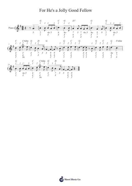 For He's a Jolly Good Fellow Sheet Music by Traditional-Arr.Xanbriel Rague