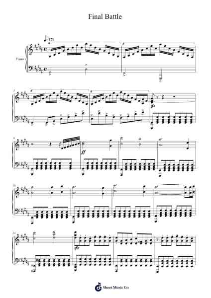 Bowser's Inside Story: Final Battle Sheet Music by Video Game Pianist-Arr.Reywood