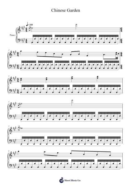 Chinese Garden Sheet Music by Paul de Senneville-Arr.Lanhy