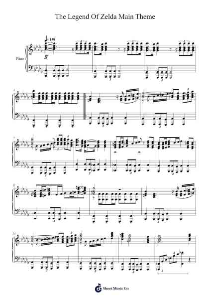 The Legend Of Zelda Main Theme Sheet Music by Koji Kondo-Arr.Gedodd
