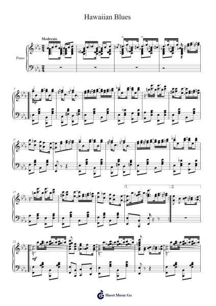 Hawaiian Blues Sheet Music by Tally Hall-Arr.Frebert