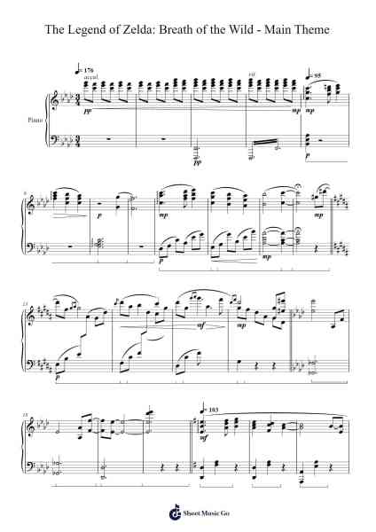 The Legend of Zelda: Breath of the Wild - Main Theme Sheet Music by Manaka Kataoka/Koji Kondo-Arr.Lytckey Comnel