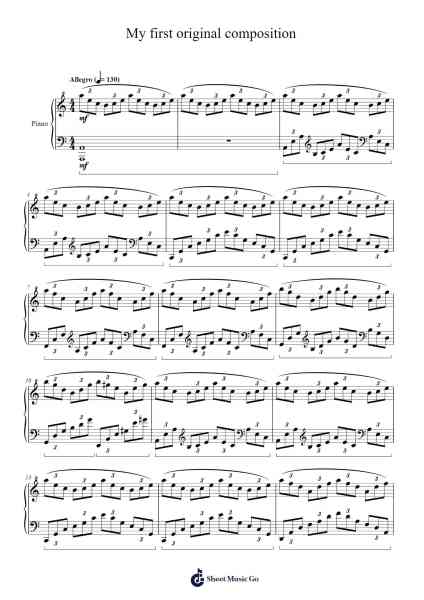 My first original composition Sheet Music by Nigel Tang-Arr.Dolpham