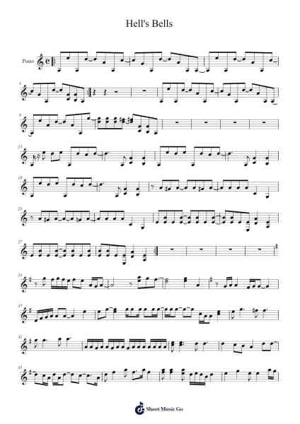 Hell's Bells Sheet Music by AC/DC-Arr.Clagen