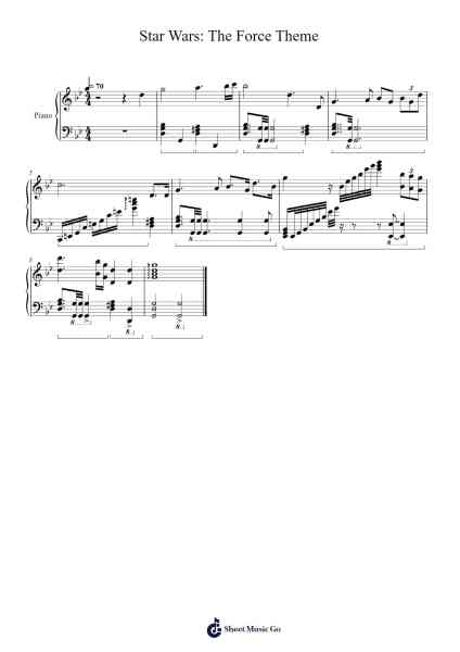 Star Wars: The Force Theme Sheet Music by John Williams-Arr.Alruth