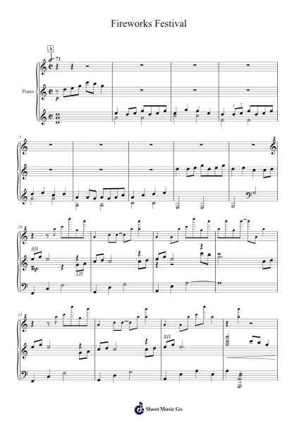 Fireworks Festival Sheet Music by Yojiro Noda-Arr.Leiflance Bessvian