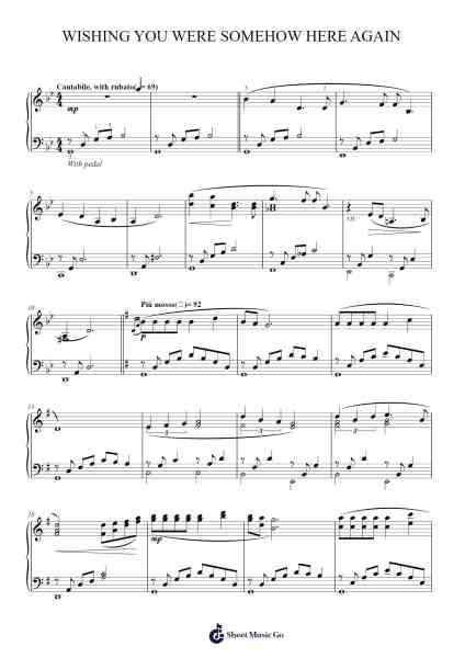 Wishing You Were Somehow Here Again (from The Phantom Of The Opera) Sheet Music by Andrew Lloyd Webber-Arr.Fosil Johnlind