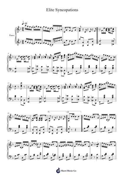 Elite Syncopations Sheet Music by Scott Joplin-Arr.Beague Kinglor