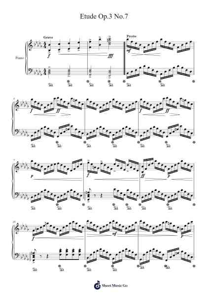 Etude for professional technique Op.3 no.7 Sheet Music by Wyattlaide-Arr.Hearstlynch