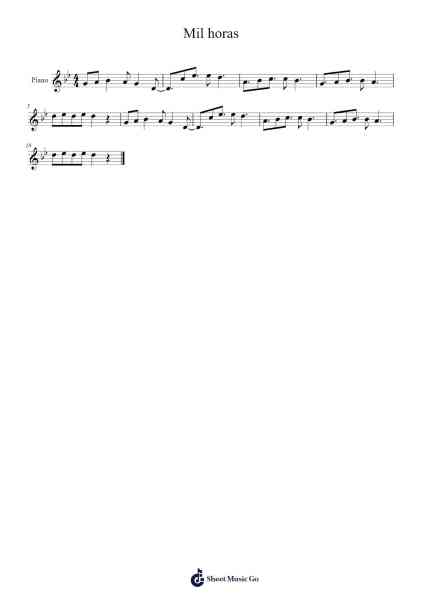 Mil horas Sheet Music by Andrés Calamaro-Arr.Mattrie
