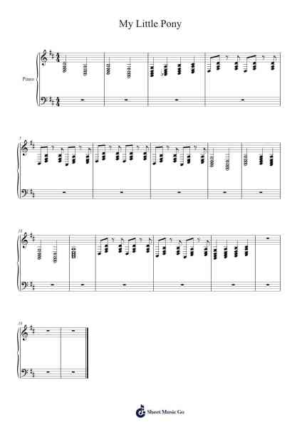 My Little Pony Sheet Music by Daniel Ingram-Arr.Pistal