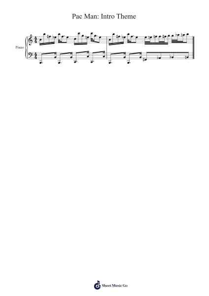 Pac Man: Intro Theme Sheet Music by Toshio Kay-Arr.Greenblack Xawilde