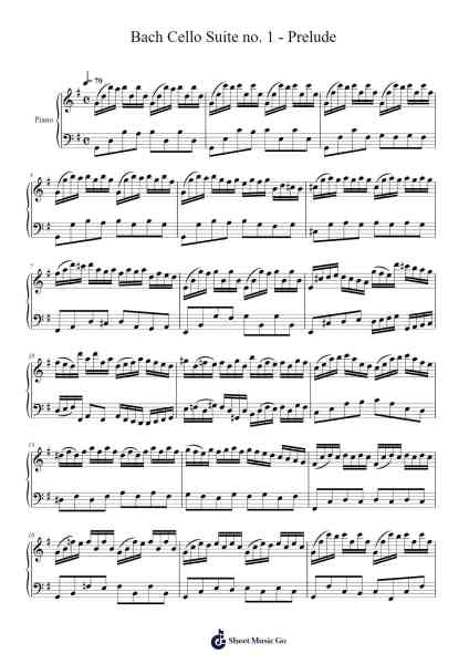 Cello Suite No. 1 in G Major, BWV 1007: I. Prelude Sheet Music by Johann Sebastian Bach-Arr.Ranlass Dulelroy