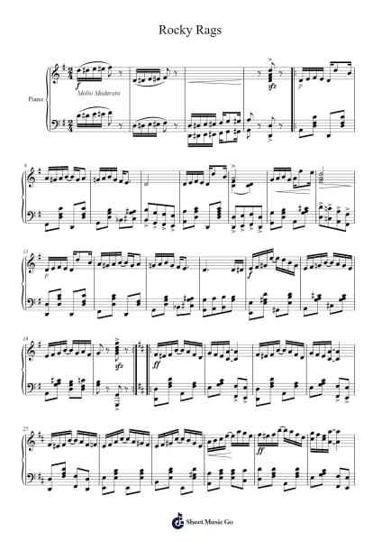 Rocky Rags Sheet Music by I. Seidel-Arr.Turdrea
