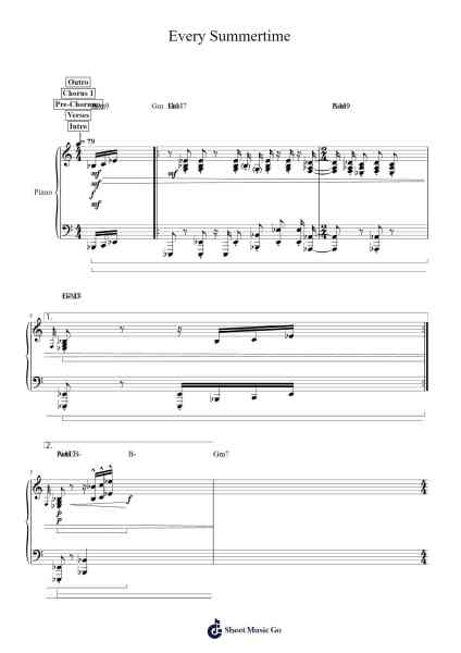 Every Summertime Sheet Music by Albert Agustin Amenabar-Arr.Fordlome