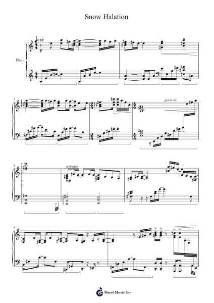 Snow Halation Sheet Music by μ's (Muse)-Arr.Dilpont Trollsper