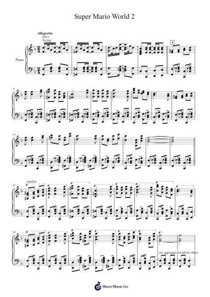 Super Mario World 2 Sheet Music by Koji Kondo-Arr.Simpdre