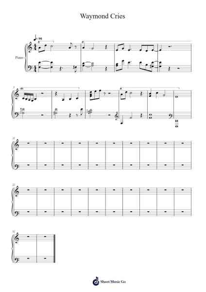 Waymond Cries Sheet Music by Son Lux-Arr.Canliet Joelck