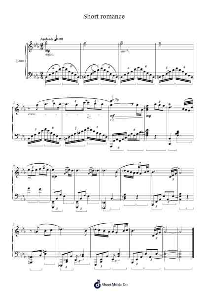 Short romance Sheet Music by Brightfrances-Arr.Stilfey Fitznise