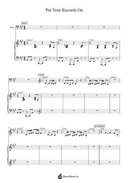 Put Your Records On Sheet Music by Corinne Bailey Rae-Arr.Jodrow Quenbrey