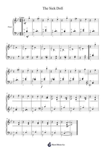 The Sick Doll Sheet Music by Pyotr Ilyich Tchaikovsky-Arr.Mila